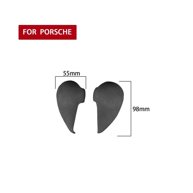 Car Suede Wrap Shift Panel Cover for Porsche Macan 2014-2020, Left and Right Drive Universal(Black G