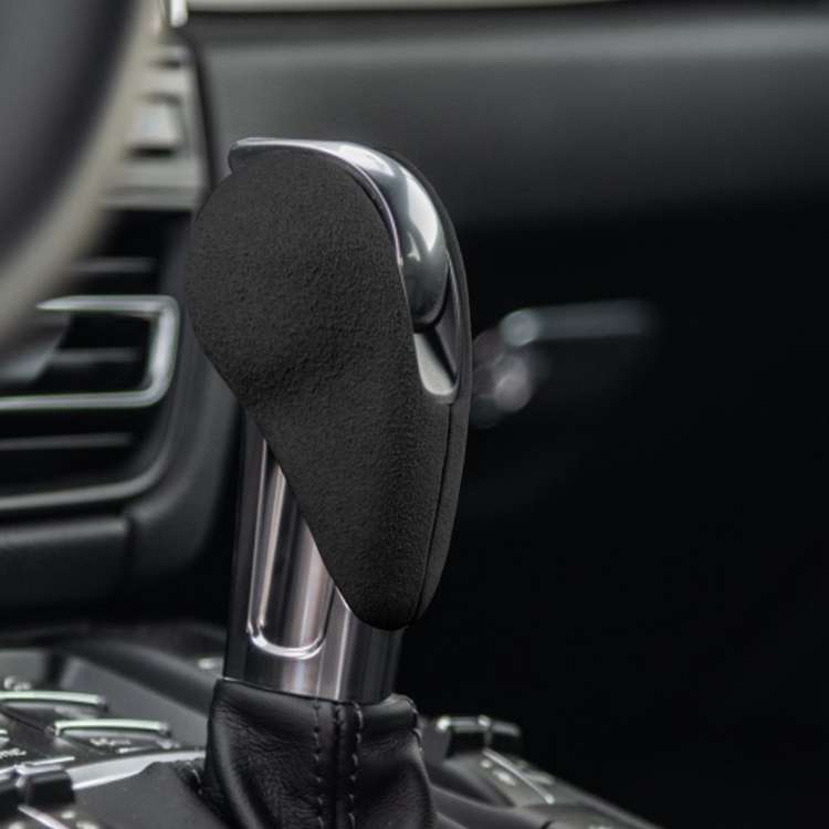 Car Suede Wrap Shift Panel Cover for Porsche Macan 2014-2020, Left and Right Drive Universal(Black G