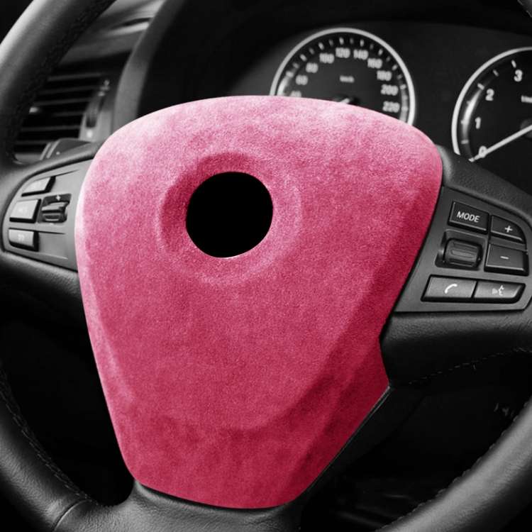 Car Suede Wrap Steering Wheel Decorative Cover for BMW X3 F25 2011-2017 Low-level Configuration Vers