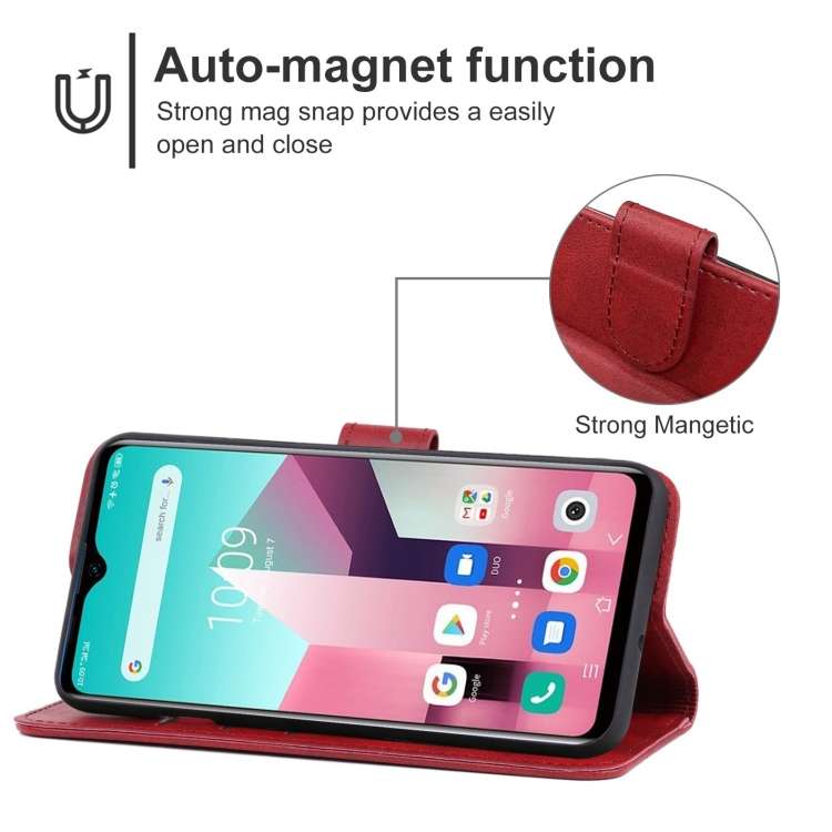 Leather Phone Case For Blackview A80 Pro / A80 Plus(Red)