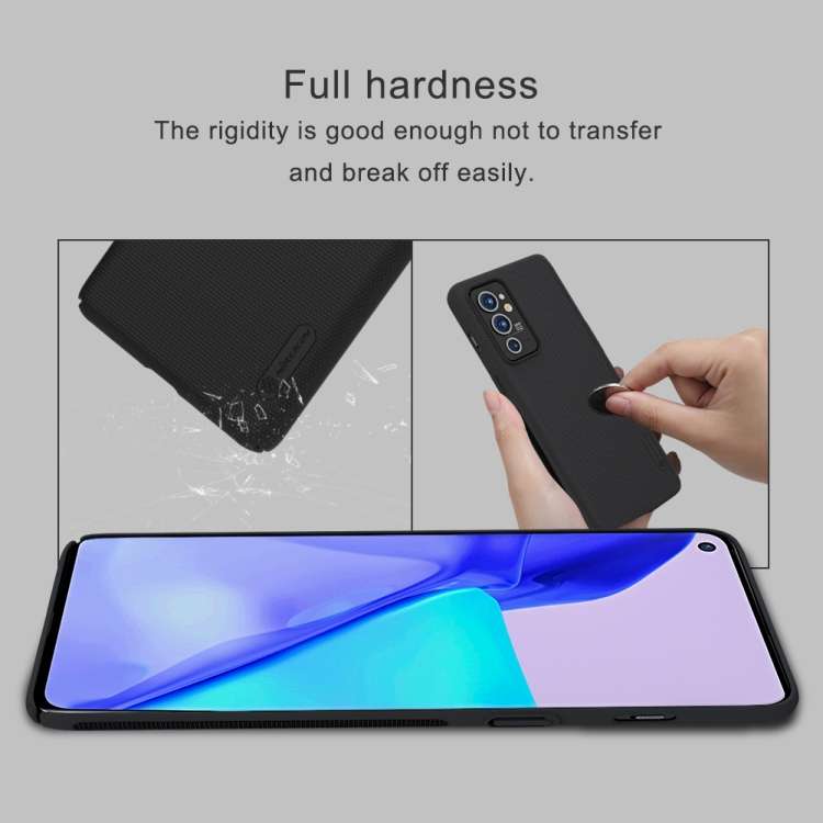 For OnePlus 9RT 5G NILLKIN Frosted Concave-convex Texture PC Phone Case(Black)