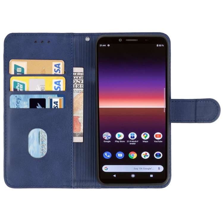 Leather Phone Case For Sony Ericsson Xperia 10 II(Blue)