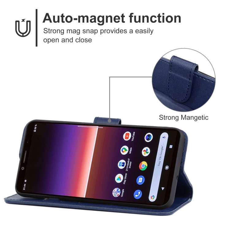 Leather Phone Case For Sony Ericsson Xperia 10 II(Blue)