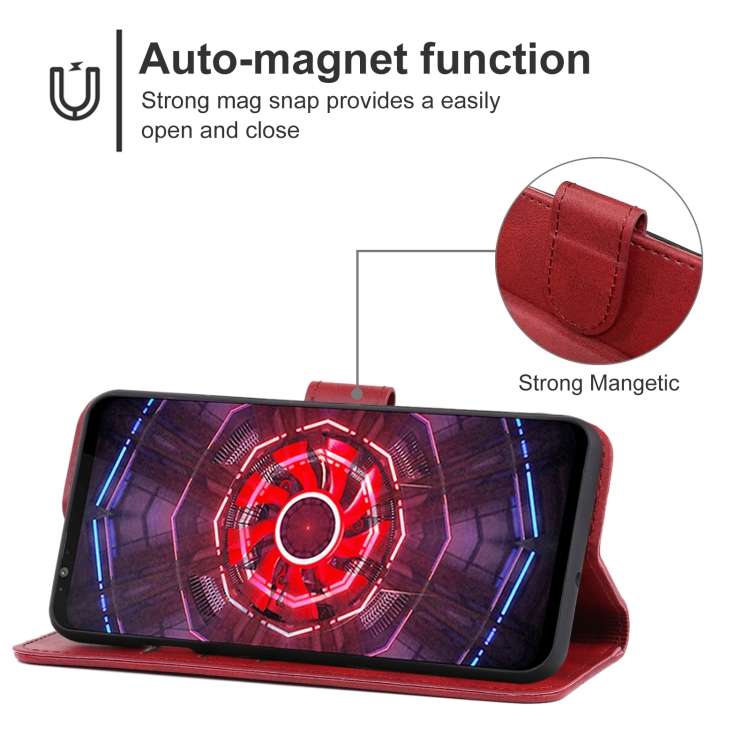 Leather Phone Case For ZTE nubia Red Magic 3(Red)