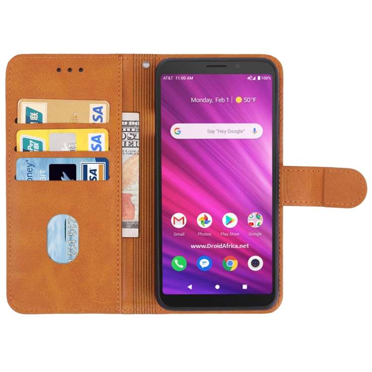 For Alcatel Axel (5004R) / Lumos (DALN5023) Leather Phone Case(Brown)