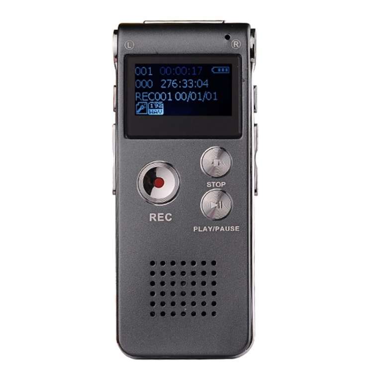 SK-012 32GB USB Dictaphone Digital Audio Voice Recorder with WAV MP3 Player VAR Function(Grey)