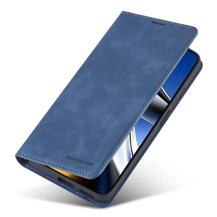 For Xiaomi Poco X4 Pro 5G Forwenw Dream Series Oil Edge Strong Magnetism Leather Phone Case(Blue)