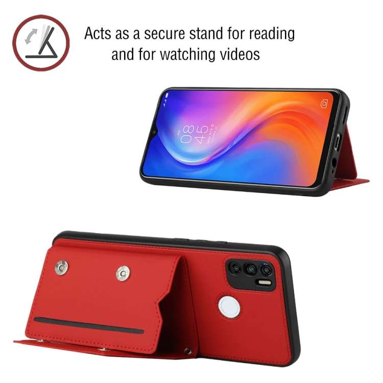 For Tecno Spark 5 Air / 6 Air Skin Feel PU + TPU + PC Phone Case(Red)
