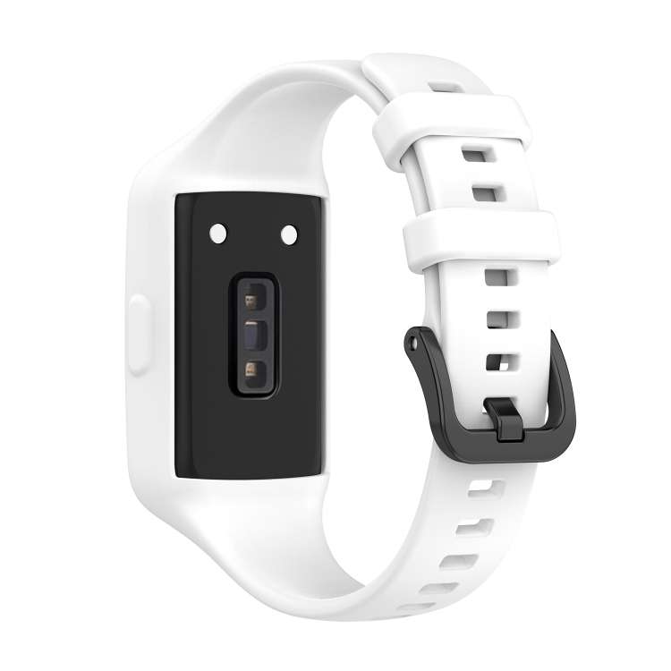 For Huawei Band 7 / 6 Pro / 6 / Honor Band 7 / 6 Universal Integrated Silicone Watch Band(White)