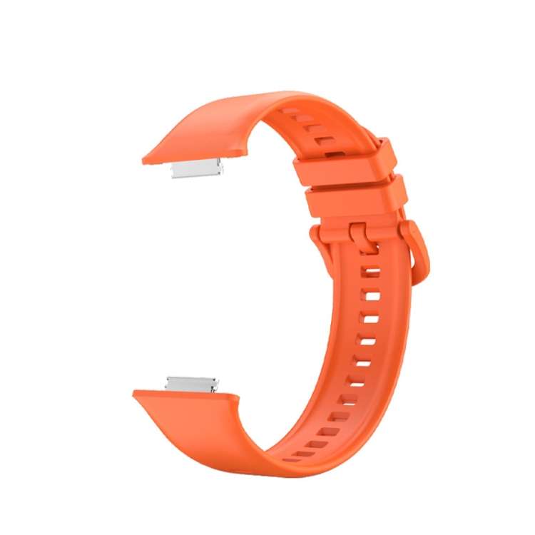 For Huawei Watch Fit 2 Solid Color Silicone Watch Band(Orange)