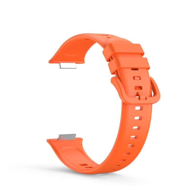 For Huawei Watch Fit 2 Solid Color Silicone Watch Band(Orange)