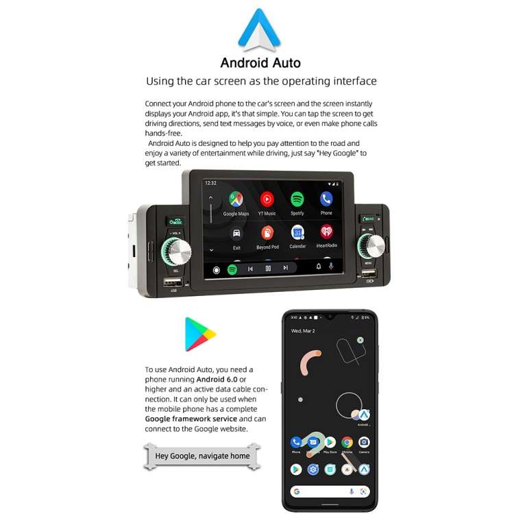 SWM-160C 5 inch Car Bluetooth 5.1 Wired MP5 Player Support Phone Mirror Link / Steering Wheel Contro