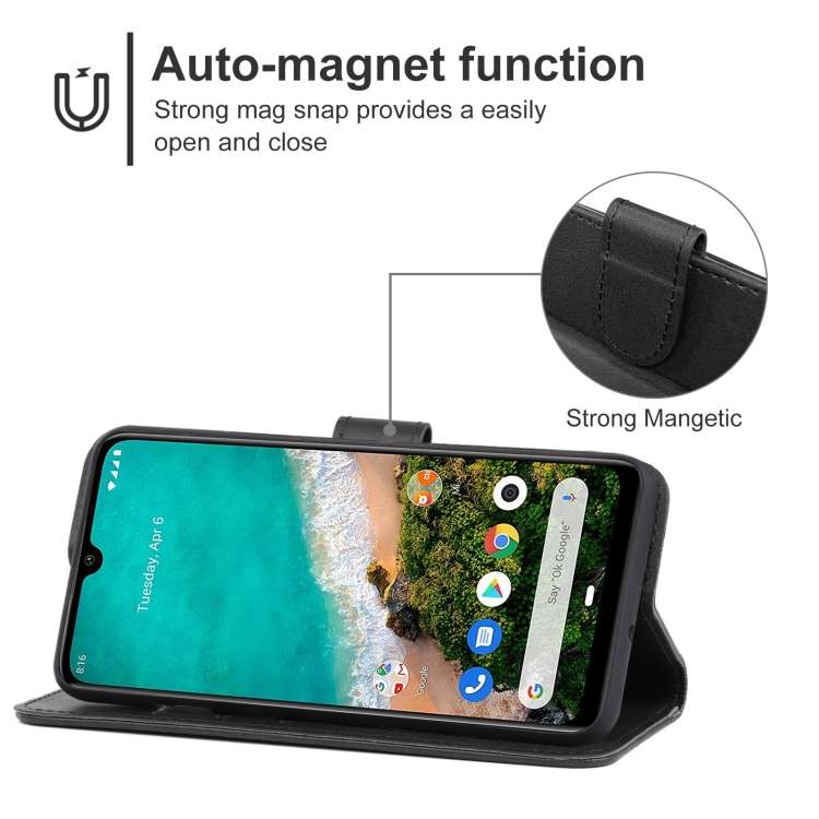 For Xiaomi Mi A3 Leather Phone Case(Black)