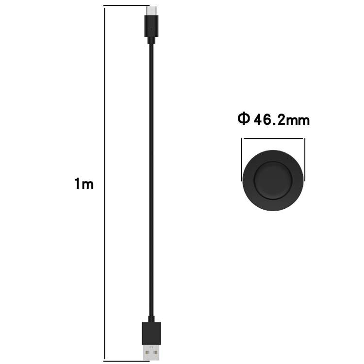 For Xiaomi Watch S1 M2108W1 Magnetic Wireless Charger with 1m Charging Cable(Black)