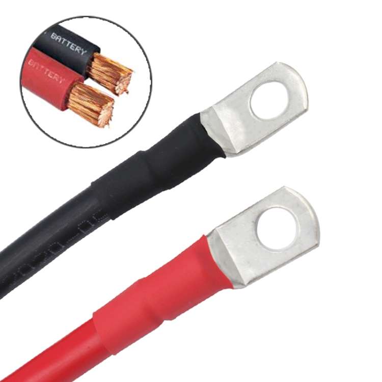 10AWG 6-5 Car 50cm Red + Black Pure Copper Battery Inverter Cable