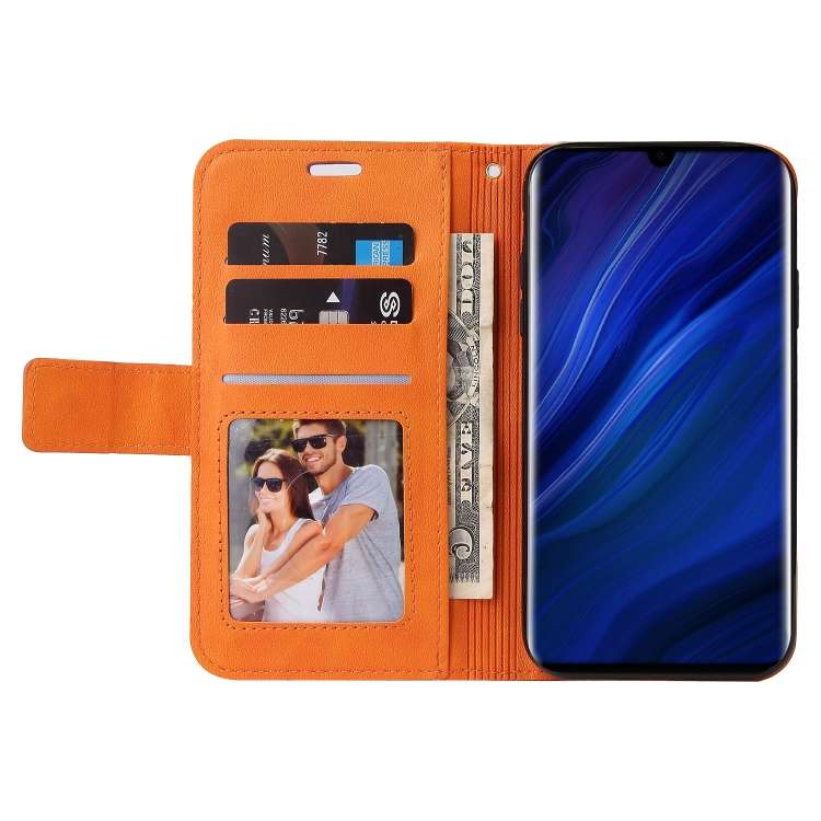 For Huawei P30 Pro GQUTROBE Right Angle Leather Phone Case(Orange)