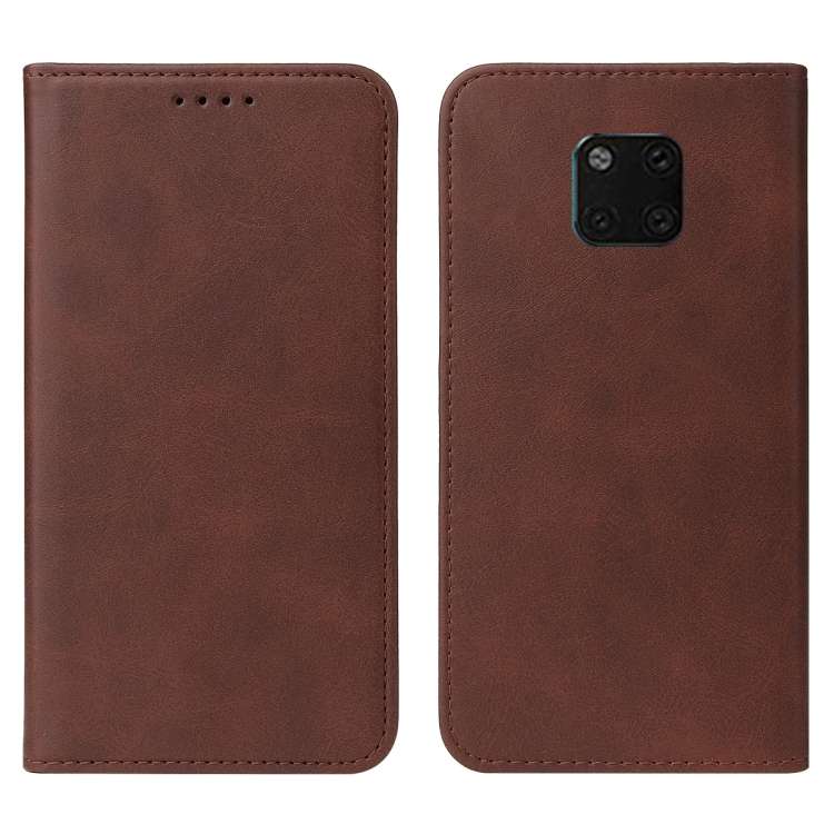 For Huawei Mate 20 Pro Magnetic Closure Leather Phone Case(Brown)