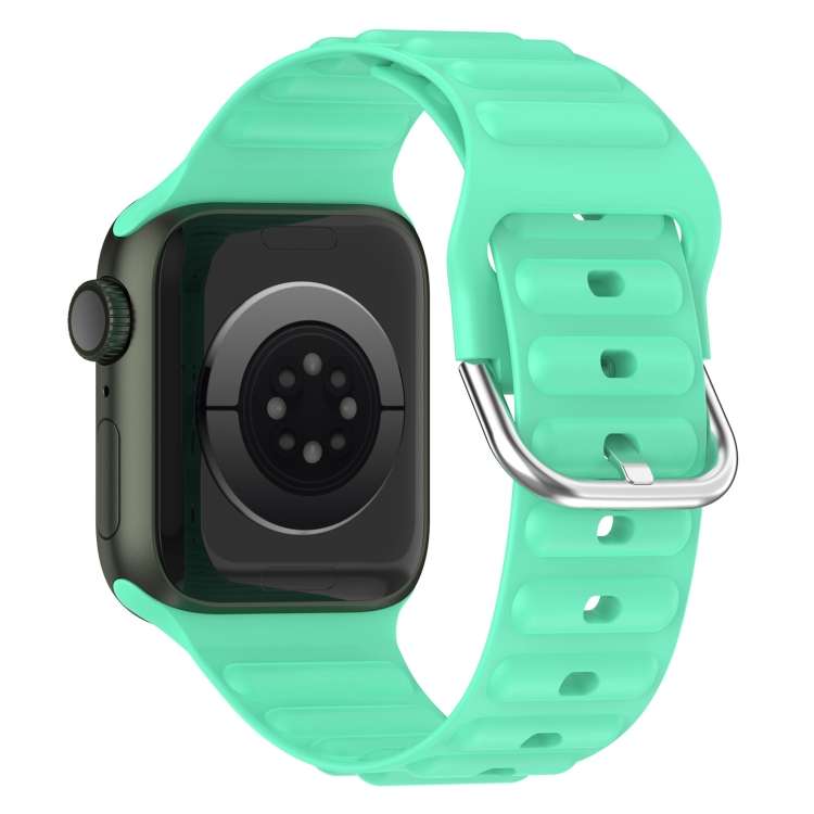 Ocean Ripple Watch Band For Apple Watch Series 8&7 41mm / SE 2&6&SE&5&4 40mm(Spearmint Green)