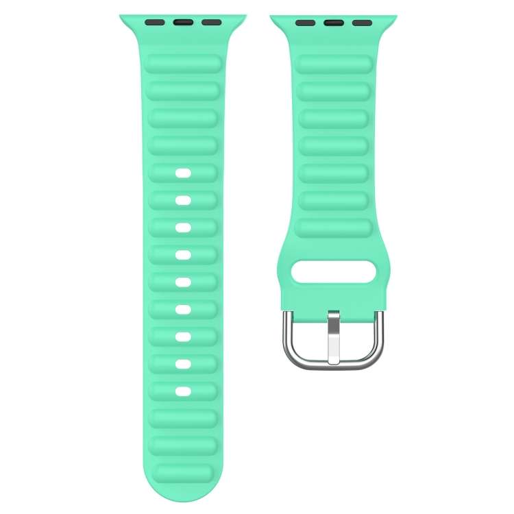 Ocean Ripple Watch Band For Apple Watch Series 8&7 41mm / SE 2&6&SE&5&4 40mm(Spearmint Green)