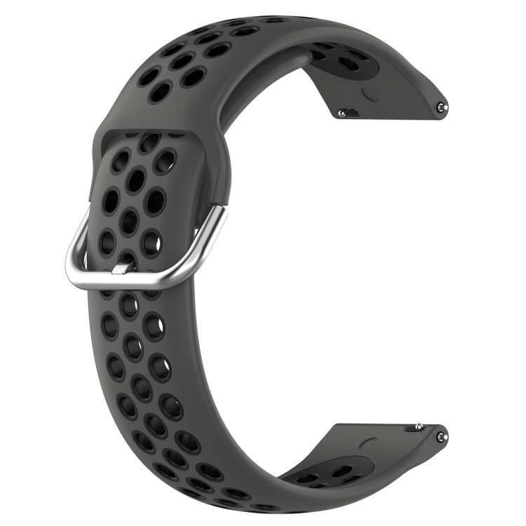 For Huawei Honor Magic Watch 2 46mm 22mm Clasp Two Color Sport Watch Band (Black Black)