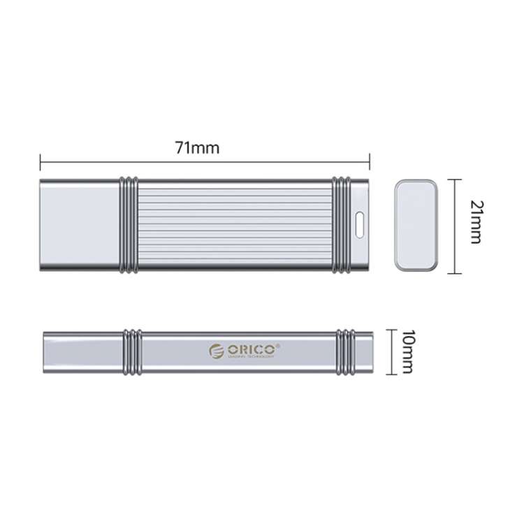 ORICO 256GB USB-A USB3.2 Gen1 USB Flash Drive, Read 260MB/s, Write 50MB/s (Silver)