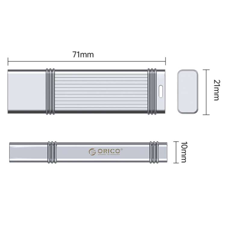 ORICO UFS Flash Drive, Read: 411MB/s, Write: 353MB/s, Memory:256GB, Port:Type-C(Silver)