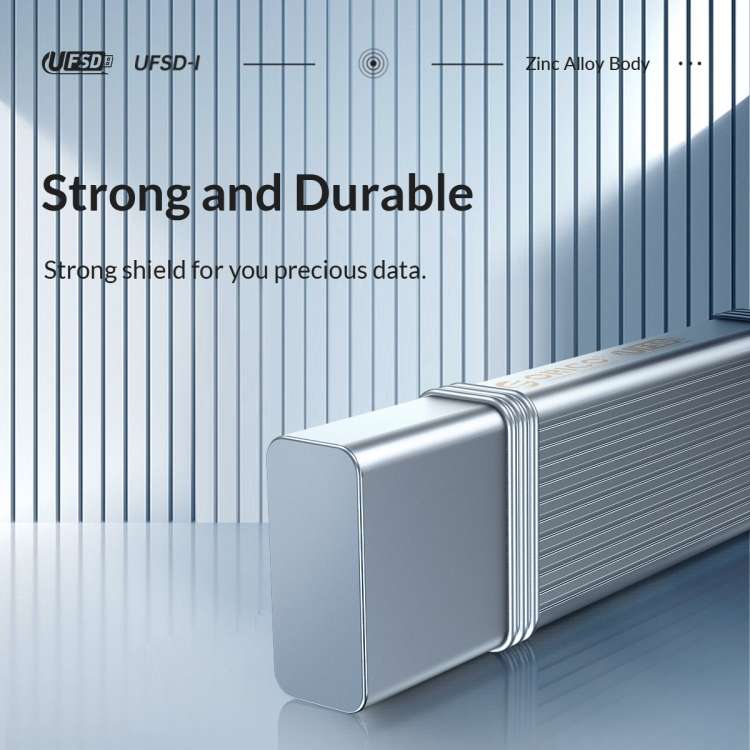 ORICO UFS Flash Drive, Read: 411MB/s, Write: 353MB/s, Memory:256GB, Port:Type-C(Silver)
