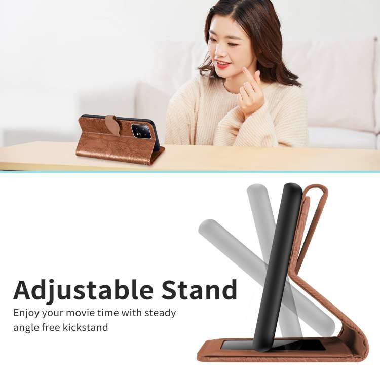 For Xiaomi 13 Pro Life Tree Embossing Pattern Leather Phone Case(Brown)