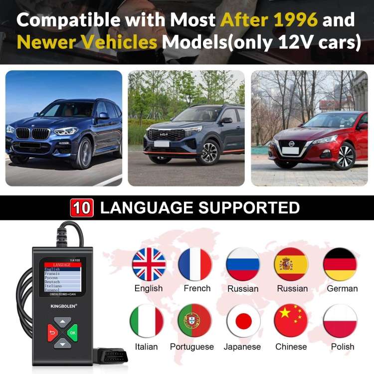 KINGBOLEN YA100 OBD2 Car Engine Fault Diagnosis Tool