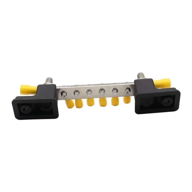 CP-3050 150A 12-48V RV Yacht 6-way Busbar with 8pcs Terminals(Black)