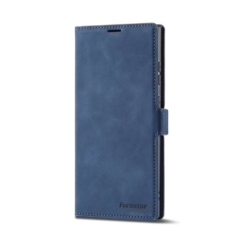 For Samsung Galaxy S23 Ultra 5G Forwenw Dream Series Oil Edge Strong Magnetism Leather Phone Case(Bl