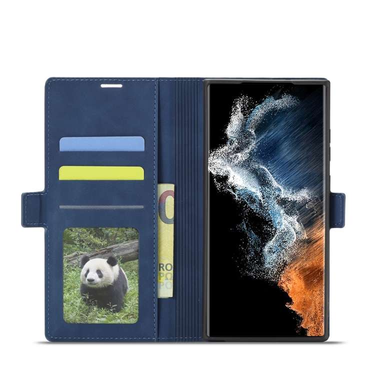 For Samsung Galaxy S23 Ultra 5G Forwenw Dream Series Oil Edge Strong Magnetism Leather Phone Case(Bl