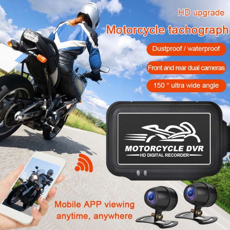 SE3 Dual AHD 1080P Waterproof HD Motorcycle DVR Without Screen, Support TF Card / Cycling Video / Pa