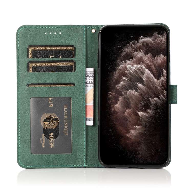 For Sony Xperia L1 Dual-color Stitching Leather Phone Case(Blue Green)