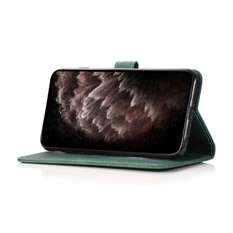 For Sony Xperia L1 Dual-color Stitching Leather Phone Case(Blue Green)