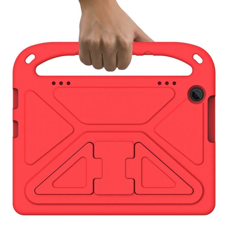 For Lenovo Tab M10 3rd Gen Handle EVA Shockproof Tablet Case with Holder(Red)