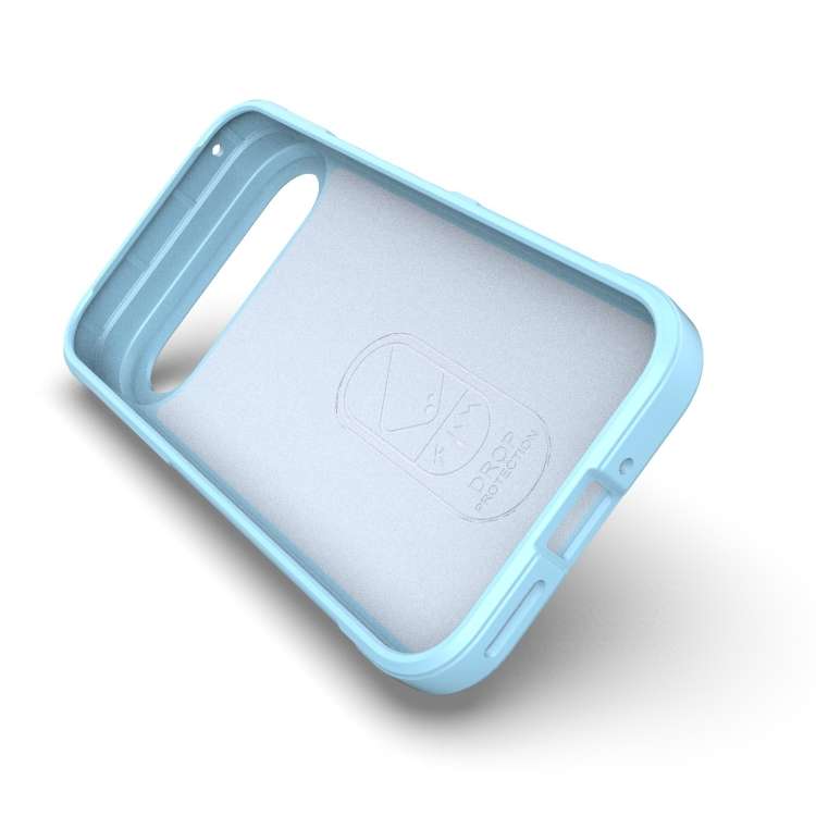 For Google Pixel 9 5G Global Magic Shield TPU + Flannel Phone Case(Light Blue)