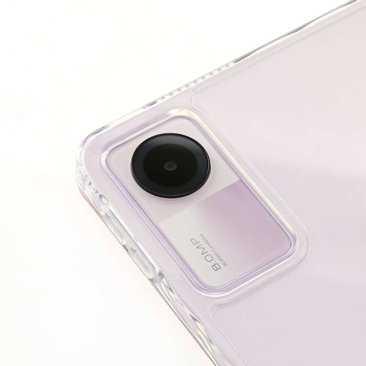 For Xiaomi Redmi Pad SE Clear Acrylic Deformation Leather Tablet Case(Pink)