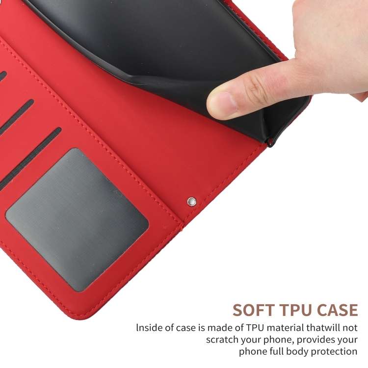 For Xiaomi 14 Pro Skin Feel Butterfly Embossed Flip Leather Phone Case(Red)