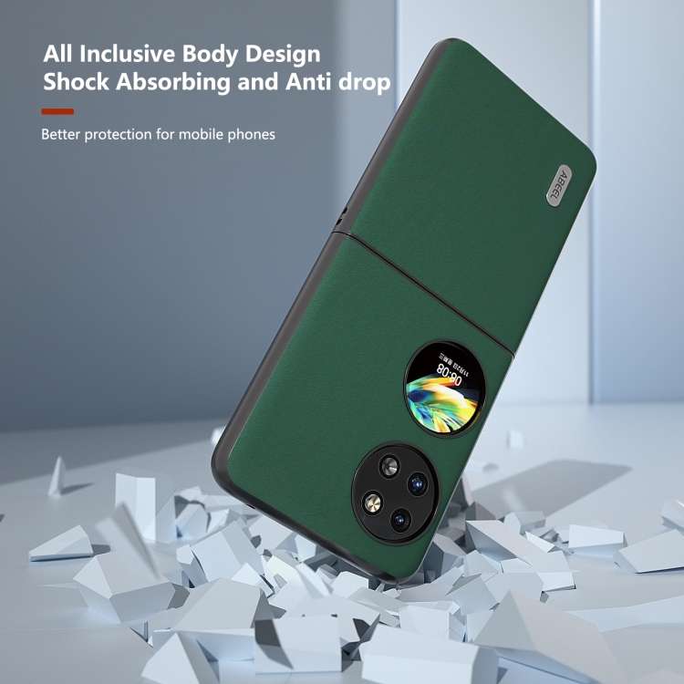 For Huawei Pocket 2 ABEEL Genuine Silky Soft Black Edge Phone Case(Green)