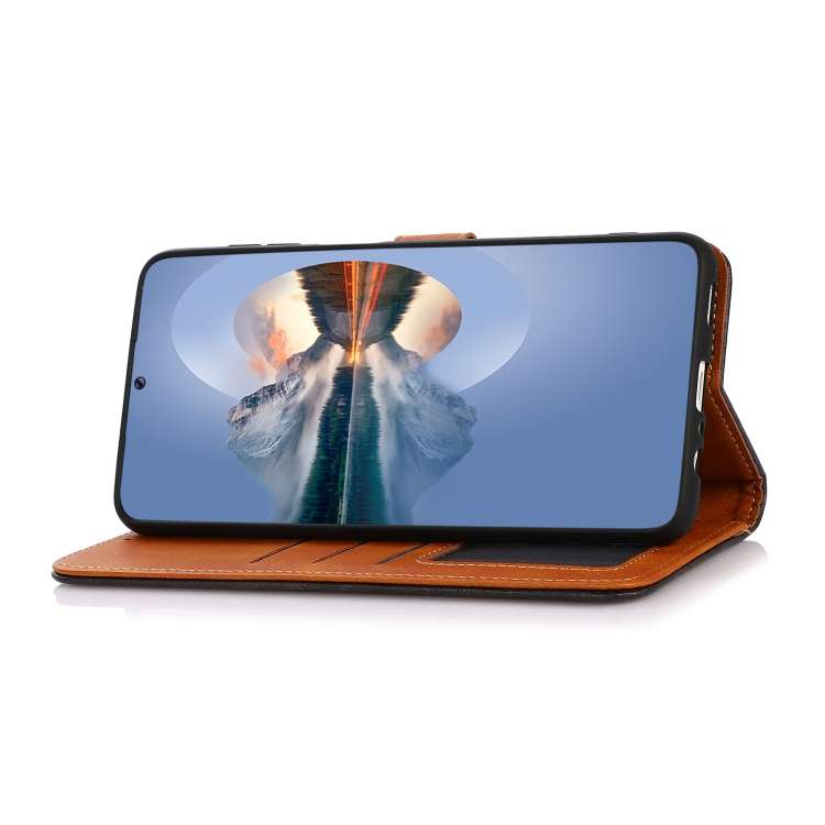 For Xiaomi Redmi Note 13 Pro 5G Global/Poco X6 5G KHAZNEH Cowhide Texture Flip Leather Phone Case(B