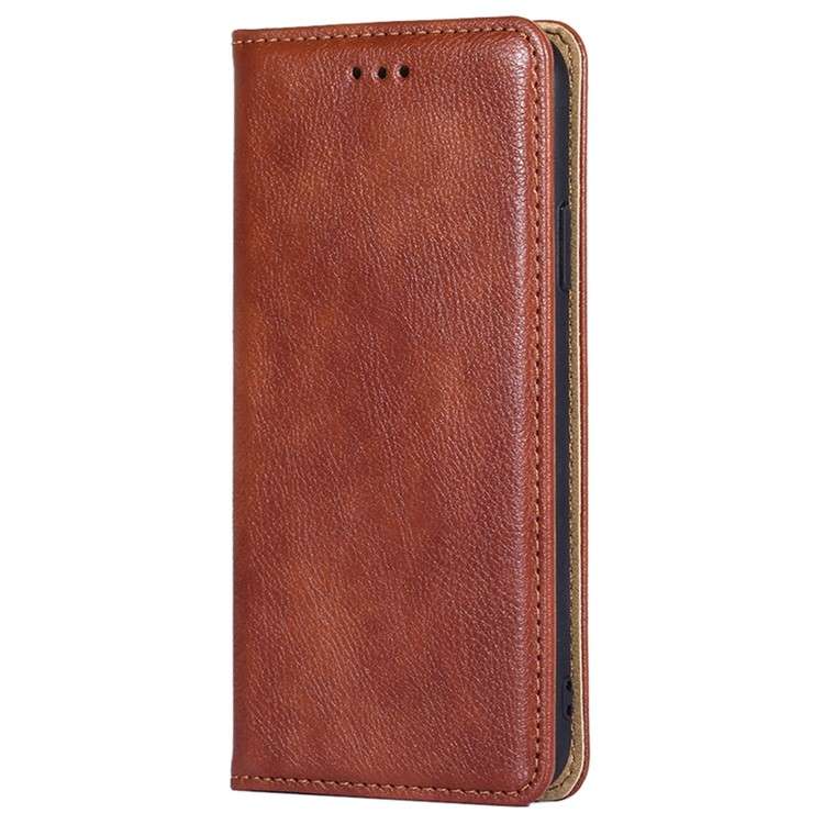For Infinix Note 40 Pro 4G Gloss Oil Solid Color Magnetic Leather Phone Case(Brown)