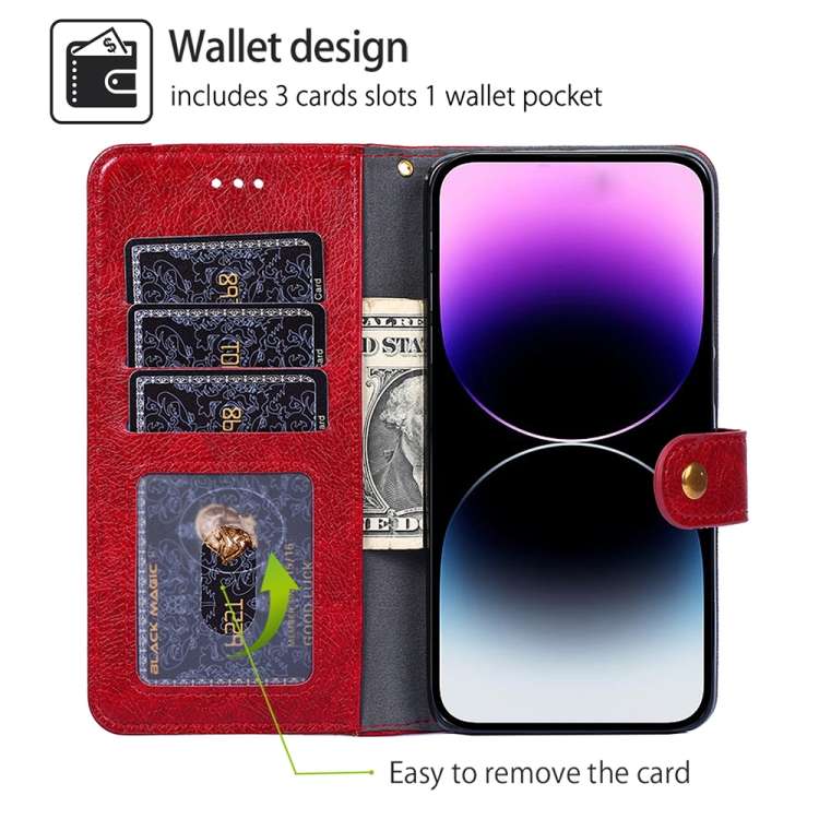 For OPPO Find X7 5G Zipper Bag Leather Phone Case(Red)
