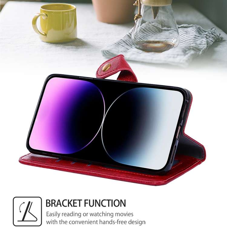 For OPPO Find X7 5G Zipper Bag Leather Phone Case(Red)