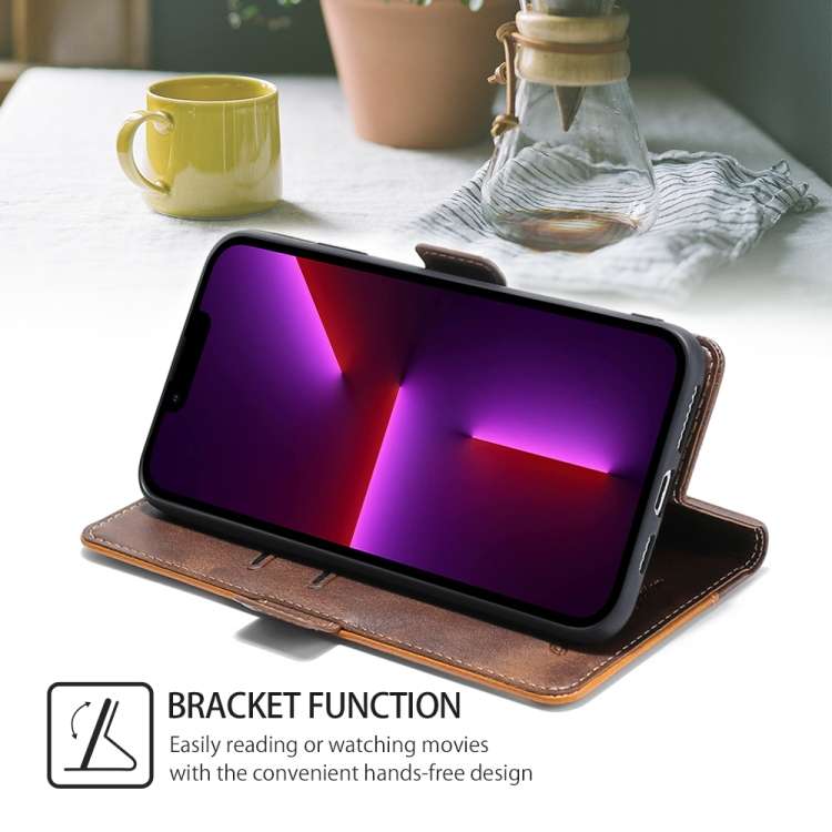 For Xiaomi Redmi A3 4G Contrast Color Side Buckle Leather Phone Case(Dark Brown + Gold)