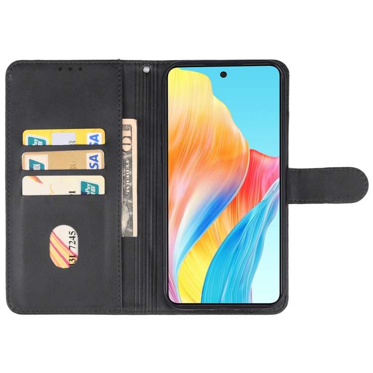 For OPPO A58 4G Leather Phone Case(Black)