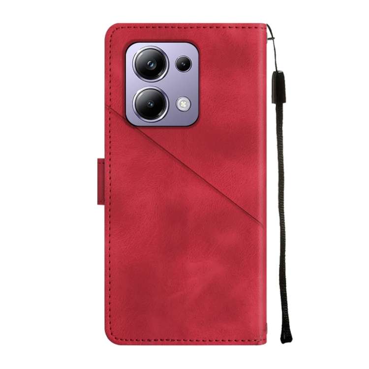 For Xiaomi Redmi Note 13 Pro 4G Global Skin Feel Embossed Leather Phone Case(Red)