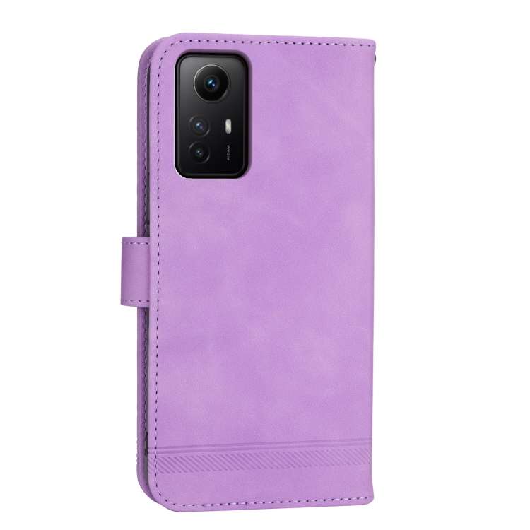 For Xiaomi Redmi Note 12S 4G Global Dierfeng Dream Line TPU + PU Leather Phone Case(Purple)