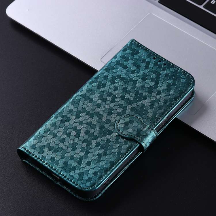 For Xiaomi Poco M6 Pro 4G Honeycomb Dot Texture Leather Phone Case(Green)