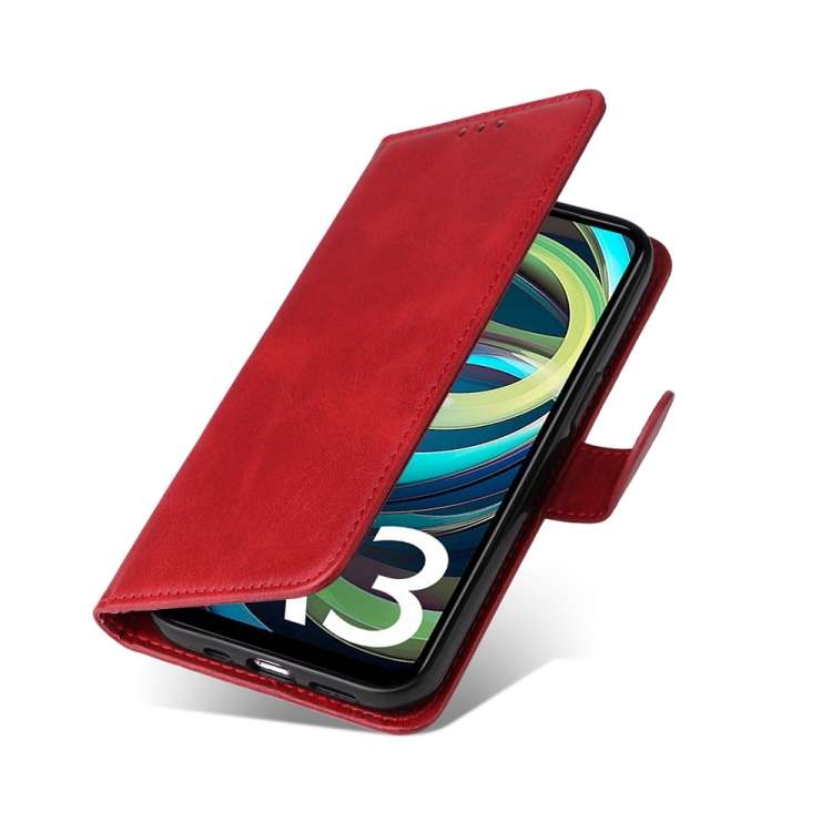 For Xiaomi Redmi A3 Classic Calf Texture Flip Leather Phone Case(Red)